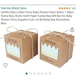 Little prince, baby shower, favor boxes